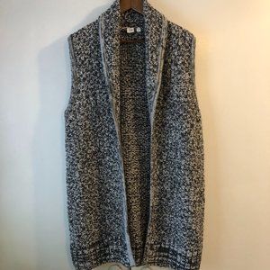 Gap MEDIUM Sweater Vest Gray Open Front Wool Alpaca B68